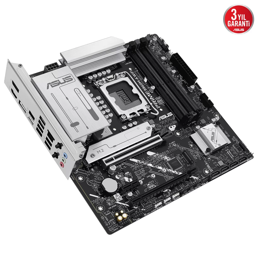 ASUS PRIME B860M-A WIFI 4x DDR5 DP/HDMI 2x M.2 1x 2.5GLAN/WIFI/BT USB3.2 1851P ANAKART