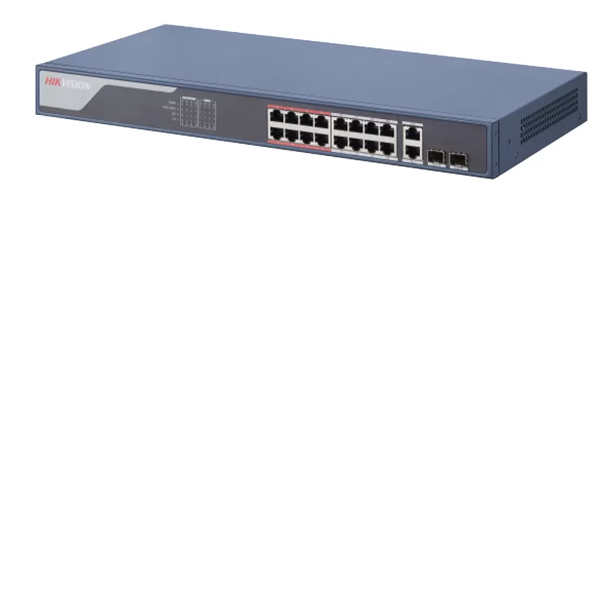 HIKVISION DS-3E1318P-SI 16 PORT 10/100 16 PORT POE 2 PORT UPLINK 230W YONETILEBILIR SWITCH