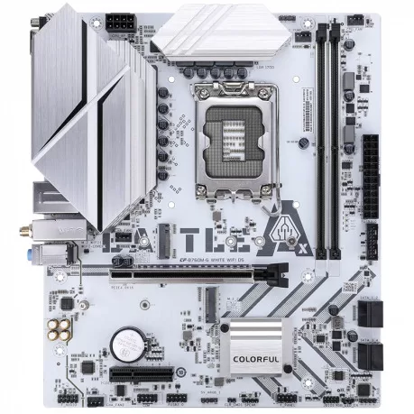 COLORFUL BATTLE-AX B760M-G WHITE V20 2xDDR5 VGA/HDMI 2xM.2 1xGLAN 1700P ANAKART