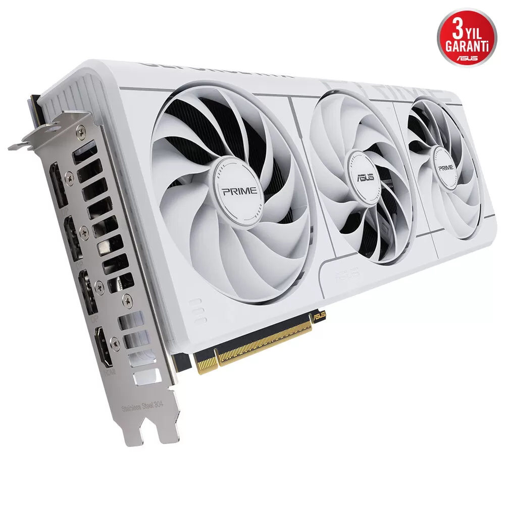 ASUS PRIME-RTX5070-O12G-WHITE NVIDIA-GEFORCE-RTX 5070-12GB GDDR7-192bit--OC-2xHDMI-3xDP-DLSS4 EKRAN KARTI
